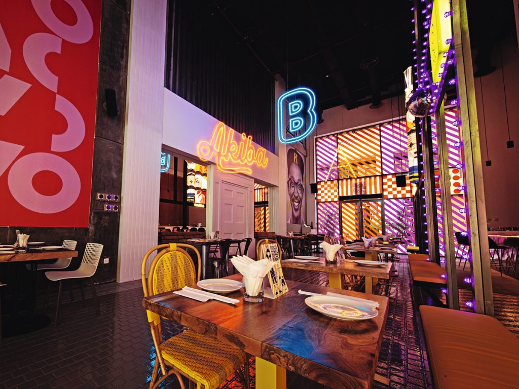 Family-friendly restaurants in Jeddah: Akiba Dori neon restaurant