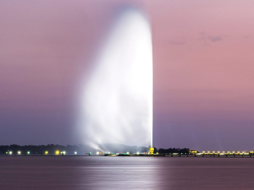 King Fahd Fountain as part of Jeddah Founding Day celebrations